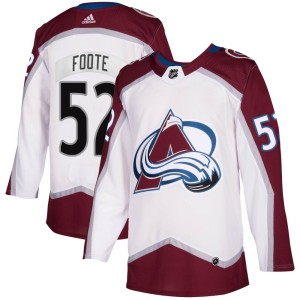 Men's Adidas Colorado Avalanche Adam Foote White 2020/21 Away Jersey - Authentic