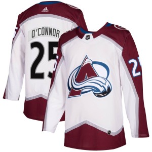 Men's Adidas Colorado Avalanche Logan O'Connor White 2020/21 Away Jersey - Authentic