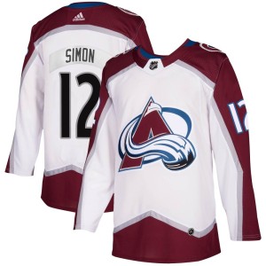 Men's Adidas Colorado Avalanche Chris Simon White 2020/21 Away Jersey - Authentic