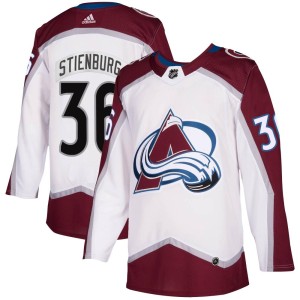 Men's Adidas Colorado Avalanche Matt Stienburg White 2020/21 Away Jersey - Authentic