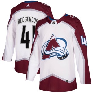 Men's Adidas Colorado Avalanche Scott Wedgewood White 2020/21 Away Jersey - Authentic