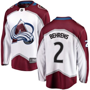 Men's Fanatics Branded Colorado Avalanche Sean Behrens White Away Jersey - Breakaway