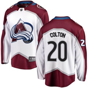Men's Fanatics Branded Colorado Avalanche Ross Colton White Away Jersey - Breakaway