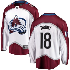 Men's Fanatics Branded Colorado Avalanche Jack Drury White Away Jersey - Breakaway