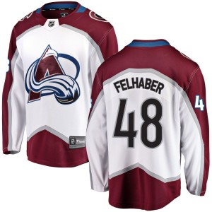 Men's Fanatics Branded Colorado Avalanche Tye Felhaber White Away Jersey - Breakaway