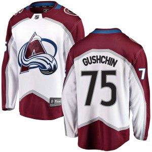 Men's Fanatics Branded Colorado Avalanche Danil Gushchin White Away Jersey - Breakaway