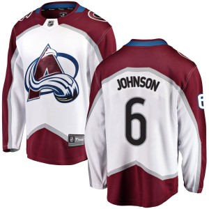 Men's Fanatics Branded Colorado Avalanche Erik Johnson White Away Jersey - Breakaway
