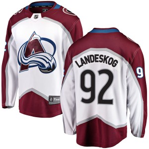 Men's Fanatics Branded Colorado Avalanche Gabriel Landeskog White Away Jersey - Breakaway