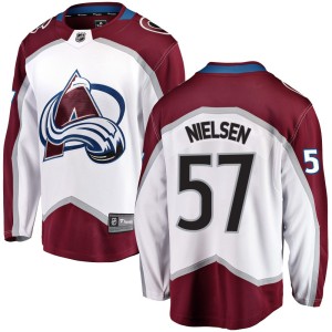 Men's Fanatics Branded Colorado Avalanche Tristen Nielsen White Away Jersey - Breakaway