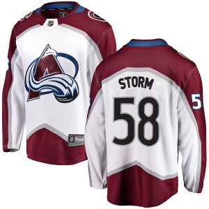 Men's Fanatics Branded Colorado Avalanche Ben Storm White Away Jersey - Breakaway