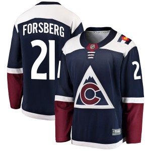 Youth Fanatics Branded Colorado Avalanche Peter Forsberg Navy Alternate Jersey - Breakaway