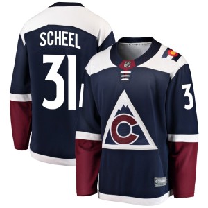 Youth Fanatics Branded Colorado Avalanche Adam Scheel Navy Alternate Jersey - Breakaway