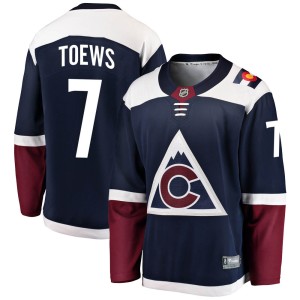 Youth Fanatics Branded Colorado Avalanche Devon Toews Navy Alternate Jersey - Breakaway