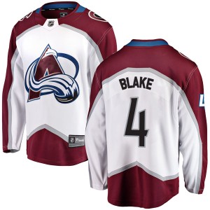 Youth Fanatics Branded Colorado Avalanche Rob Blake White Away Jersey - Breakaway