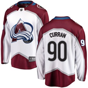 Youth Fanatics Branded Colorado Avalanche Maxmilian Curran White Away Jersey - Breakaway