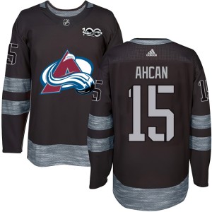Men's Colorado Avalanche Jack Ahcan Black 1917-2017 100th Anniversary Jersey - Authentic