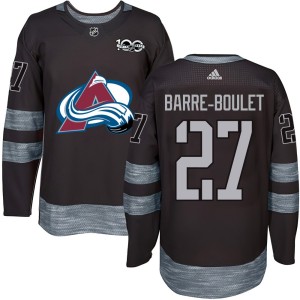Men's Colorado Avalanche Alex Barre-Boulet Black 1917-2017 100th Anniversary Jersey - Authentic