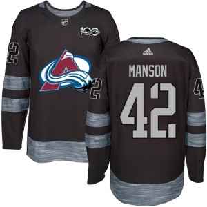 Men's Colorado Avalanche Josh Manson Black 1917-2017 100th Anniversary Jersey - Authentic