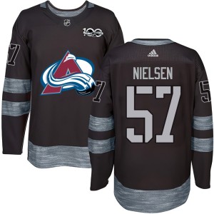Men's Colorado Avalanche Tristen Nielsen Black 1917-2017 100th Anniversary Jersey - Authentic