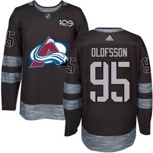 Men's Colorado Avalanche Victor Olofsson Black 1917-2017 100th Anniversary Jersey - Authentic