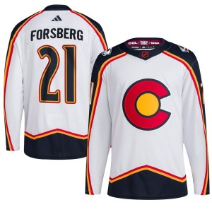 Youth Adidas Colorado Avalanche Peter Forsberg White Reverse Retro 2.0 Jersey - Authentic