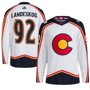 Youth Adidas Colorado Avalanche Gabriel Landeskog White Reverse Retro 2.0 Jersey - Authentic