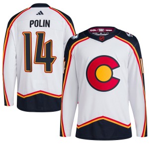 Youth Adidas Colorado Avalanche Jason Polin White Reverse Retro 2.0 Jersey - Authentic