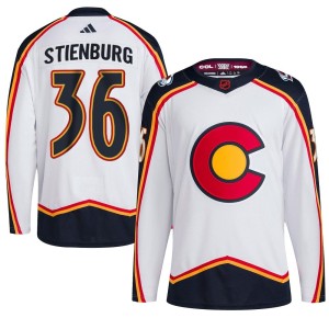 Youth Adidas Colorado Avalanche Matt Stienburg White Reverse Retro 2.0 Jersey - Authentic