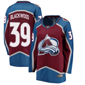 Women's Fanatics Branded Colorado Avalanche Mackenzie Blackwood Black Maroon Home Jersey - Breakaway