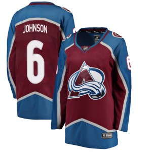 Women's Fanatics Branded Colorado Avalanche Erik Johnson Maroon Home Jersey - Breakaway