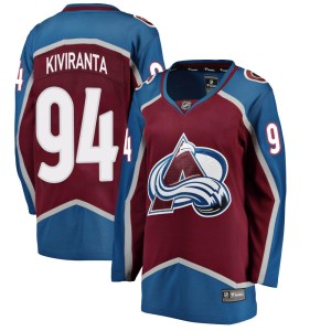 Women's Fanatics Branded Colorado Avalanche Joel Kiviranta Maroon Home Jersey - Breakaway
