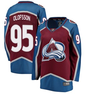 Women's Fanatics Branded Colorado Avalanche Victor Olofsson Maroon Home Jersey - Breakaway
