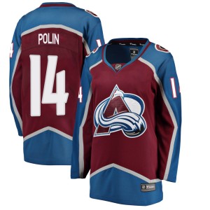 Women's Fanatics Branded Colorado Avalanche Jason Polin Maroon Home Jersey - Breakaway