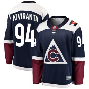 Men's Fanatics Branded Colorado Avalanche Joel Kiviranta Navy Alternate Jersey - Breakaway