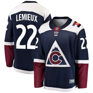 Men's Fanatics Branded Colorado Avalanche Claude Lemieux Navy Alternate Jersey - Breakaway