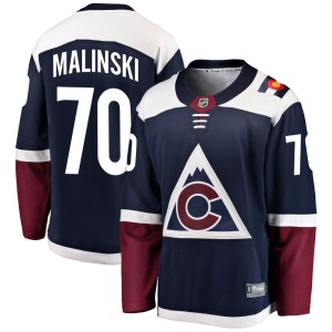Men's Fanatics Branded Colorado Avalanche Sam Malinski Navy Alternate Jersey - Breakaway