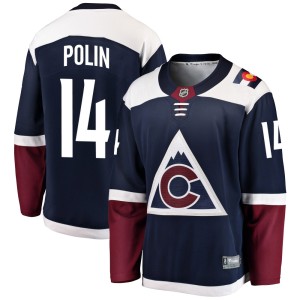 Men's Fanatics Branded Colorado Avalanche Jason Polin Navy Alternate Jersey - Breakaway