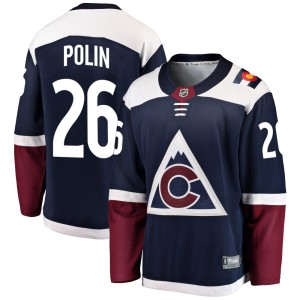 Men's Fanatics Branded Colorado Avalanche Jason Polin Navy Alternate Jersey - Breakaway
