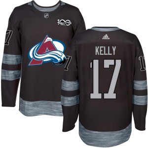 Youth Colorado Avalanche Parker Kelly Black 1917-2017 100th Anniversary Jersey - Authentic