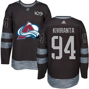 Youth Colorado Avalanche Joel Kiviranta Black 1917-2017 100th Anniversary Jersey - Authentic