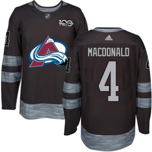 Youth Colorado Avalanche Jacob MacDonald Black 1917-2017 100th Anniversary Jersey - Authentic