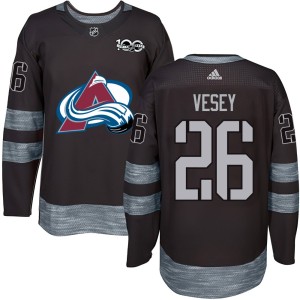 Youth Colorado Avalanche Jimmy Vesey Black 1917-2017 100th Anniversary Jersey - Authentic