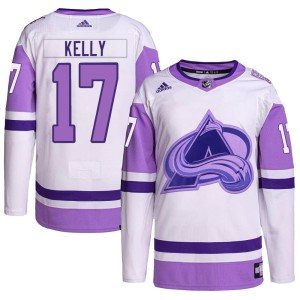 Youth Adidas Colorado Avalanche Parker Kelly White/Purple Hockey Fights Cancer Primegreen Jersey - Authentic