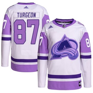 Youth Adidas Colorado Avalanche Pierre Turgeon White/Purple Hockey Fights Cancer Primegreen Jersey - Authentic