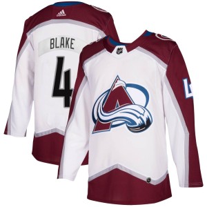 Youth Adidas Colorado Avalanche Rob Blake White 2020/21 Away Jersey - Authentic