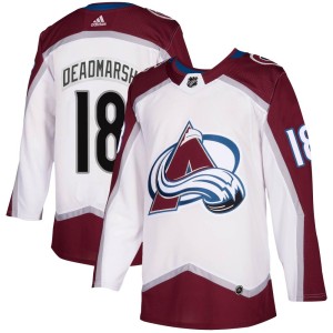 Youth Adidas Colorado Avalanche Adam Deadmarsh White 2020/21 Away Jersey - Authentic