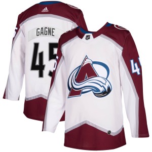 Youth Adidas Colorado Avalanche Alex Gagne White 2020/21 Away Jersey - Authentic