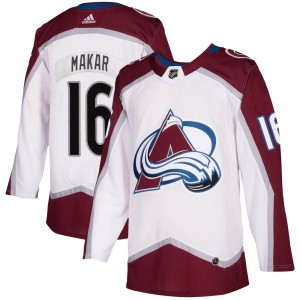 Youth Adidas Colorado Avalanche Taylor Makar White 2020/21 Away Jersey - Authentic