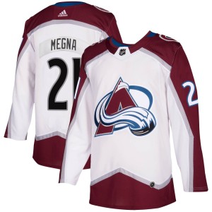 Youth Adidas Colorado Avalanche Jayson Megna White 2020/21 Away Jersey - Authentic