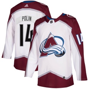 Youth Adidas Colorado Avalanche Jason Polin White 2020/21 Away Jersey - Authentic